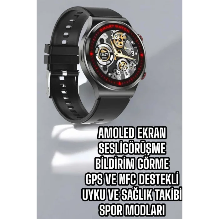 BUĞZ Bluetooth Bağlantılı Akıllı Saat Tüm Telefonlara Uyumlu Değiştirilebilir Kordon - BUĞZ