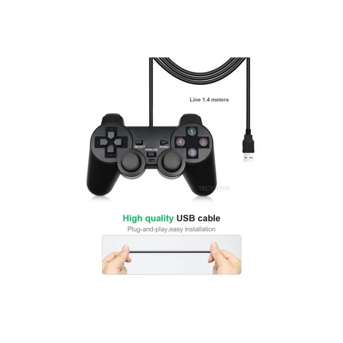 BUĞZ Bluetooth bağlantılı metalik renkli PC uyumlu titreşimli analog joystick oyun kolu