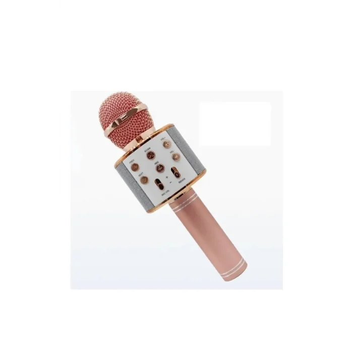 BUĞZ Bluetooth bağlantılı pembe karaoke mikrofon kablosuz hoparlörlü garantisiz - Elektronik