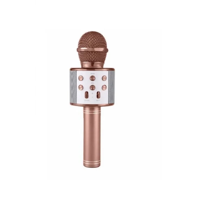 BUĞZ Bluetooth bağlantılı pembe karaoke mikrofon kablosuz hoparlörlü garantisiz - Elektronik