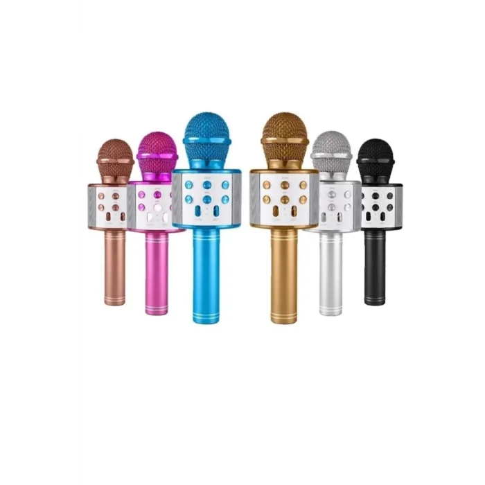 BUĞZ Bluetooth bağlantılı pembe karaoke mikrofonu dahili hoparlörlü usb tf kart destekli 2 yıl garantili