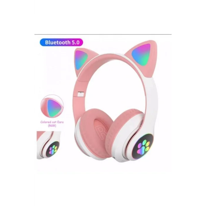 BUĞZ Bluetooth bağlantılı pembe kulak üstü kulaklık mikrofonlu 5.1 surround ANC 2 yıl garantili