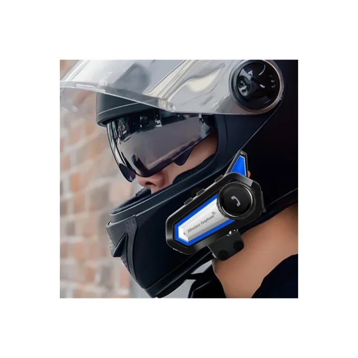 BUĞZ Bluetooth bağlantılı su geçirmez fenerli motosiklet kask kulaklığı interkom 2 yıl garantili