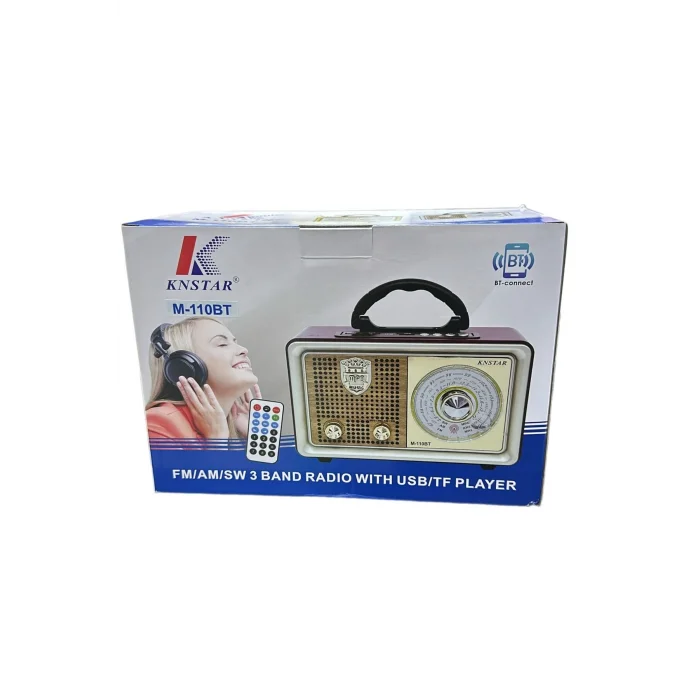 BUĞZ Bluetooth, FM radyo, USB, SD ve MP3 özellikli şarjlı nostaljik radyo kahverengi - Elektronik