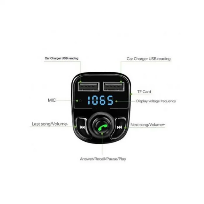 BUĞZ Bluetooth Fm Transmitter Car X8