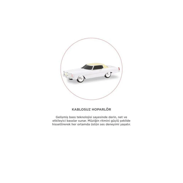 BUĞZ Bluetooth hoparlör beyaz renk 10W FM USB TWS destekli 3 saat dinleme süresi 2 yıl garantili