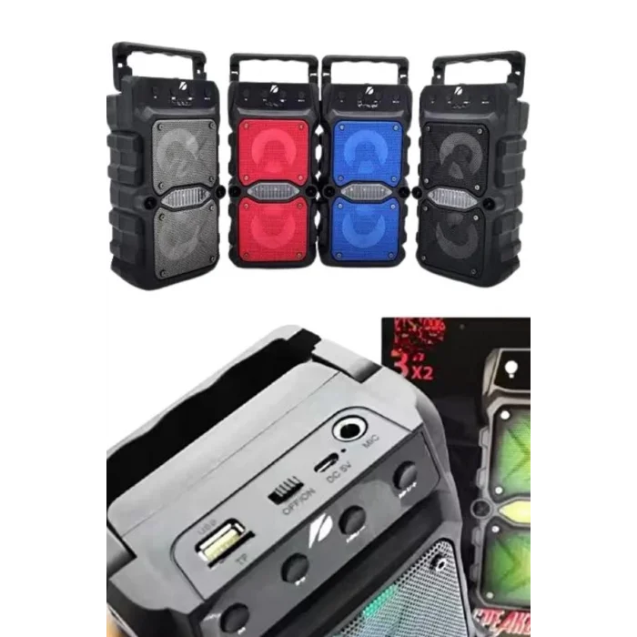  Bluetooth Hoparlör Çift Mikrofonlu Güçlü Ses Kaliteli Kesintisiz Kablosuz