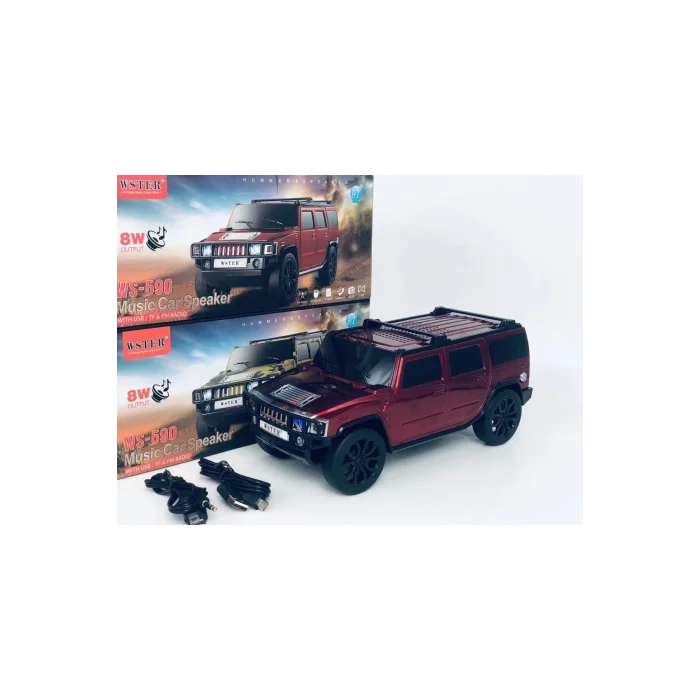 BUĞZ Bluetooth hoparlör kırmızı renk 8 watt TWS müzik çalar FM radyo SD kart USB 5 saat dinleme