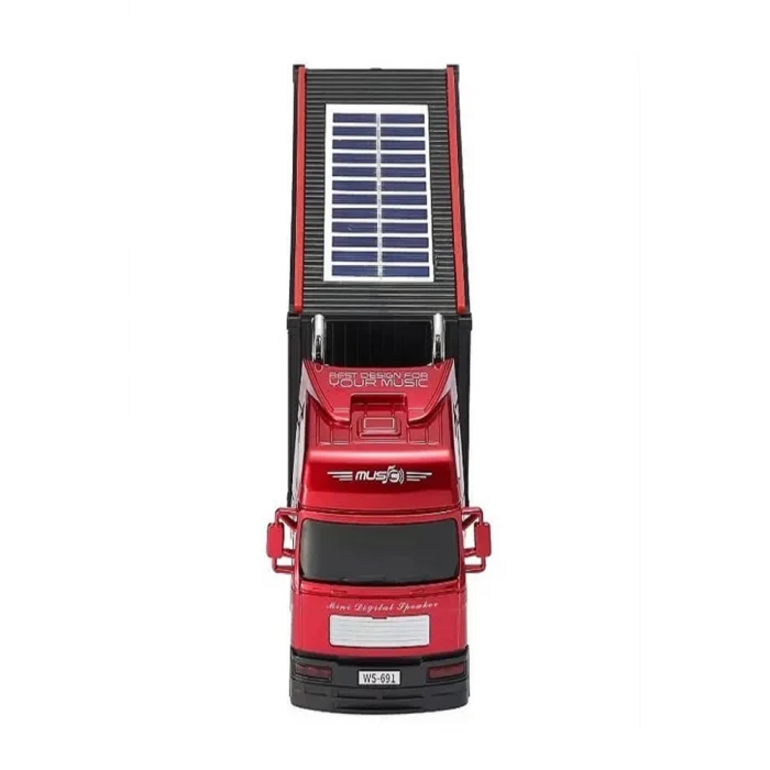 BUĞZ Bluetooth hoparlör kırmızı renk güneş enerjili kamyon tır araba tasarım 10 watt TWS FM radyo