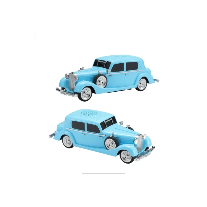 BUĞZ Bluetooth hoparlör mavi renk, şarjlı, FM radyo, SD kart, USB, çoklu bağlantı, 1 yıl garantili