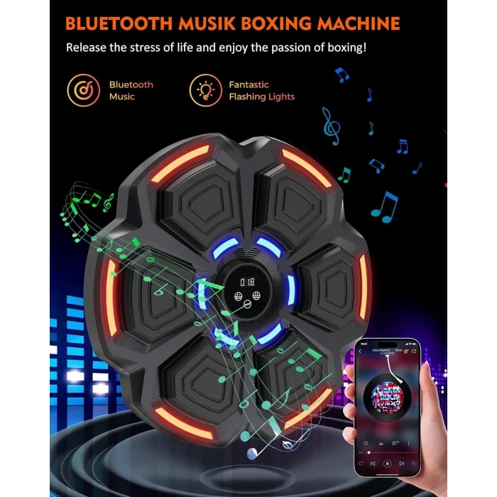 BUĞZ Bluetooth Hoparlör Özellikli Duvar Boks Makinesı  9 Mod Seviye Ayarlı  Müzikli Boks Makinesı