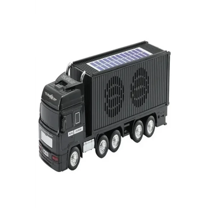 BUĞZ Bluetooth hoparlör siyah güneş enerjili kamyon tır araba 10 watt TWS FM radyo USB SD kart