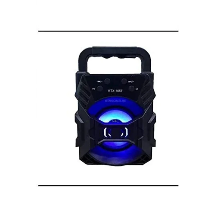 BUĞZ Bluetooth hoparlör siyah renk 2 saat dinleme süresi 1 yıl garantili ışıklı model