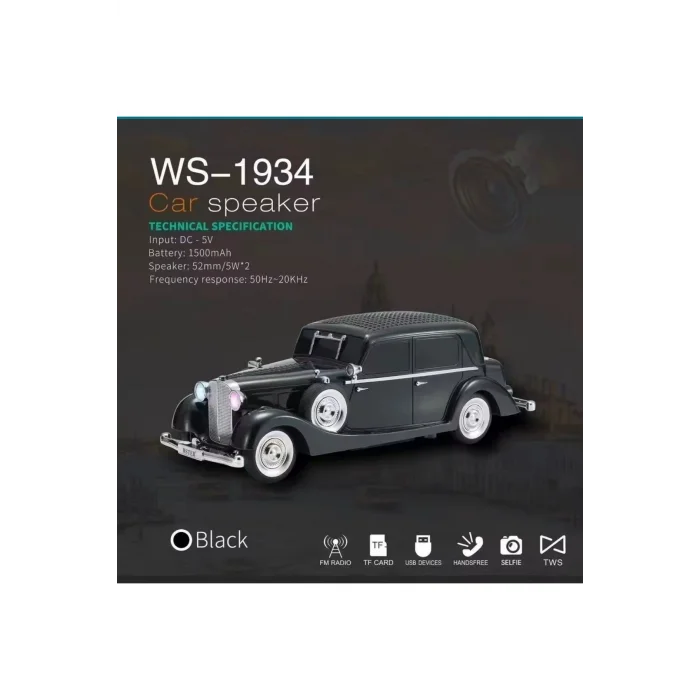 BUĞZ Bluetooth hoparlör siyah renk, çoklu bağlantı, 5-10 saat dinleme, 1 yıl garantili