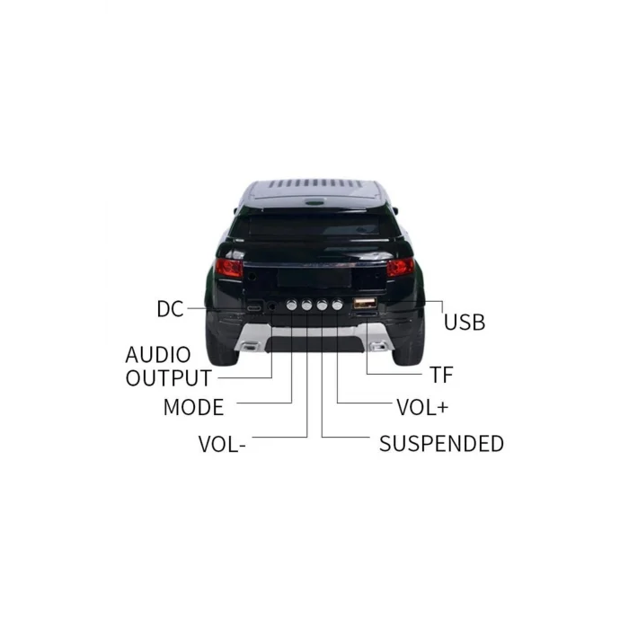 BUĞZ Bluetooth hoparlör siyah renk usb tf fm radyo destekli 2 saat dinleme süresi 2 yıl garantili