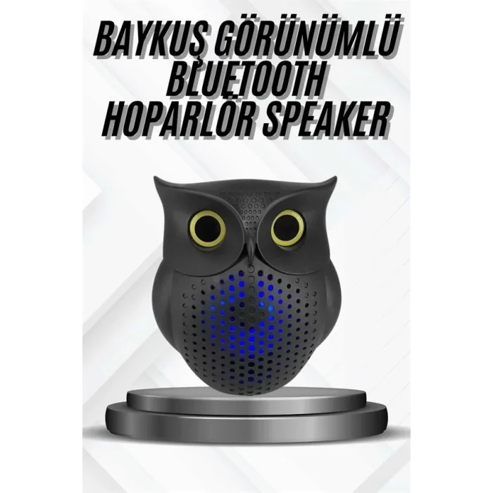  Bluetooth Hoparlör TWS Kablosuz RGB Işıklı Dekoratif Taşınabilir Baykuş
