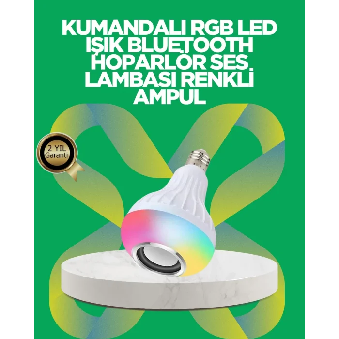 BUĞZ Bluetooth Hoparlörlü LED Ampul – 12W Enerji Tasarruflu