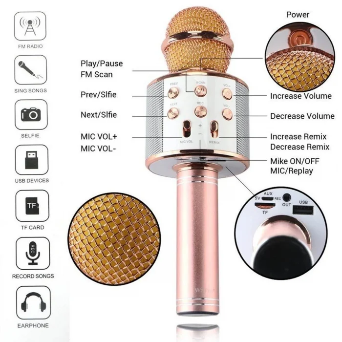 BUĞZ Bluetooth Karaoke Mikrofon Bx40