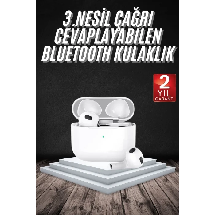 BUĞZ Bluetooth Kulaklık 3. Nesil Ios Android Uyumlu Yeni Nesil Wireless Charge