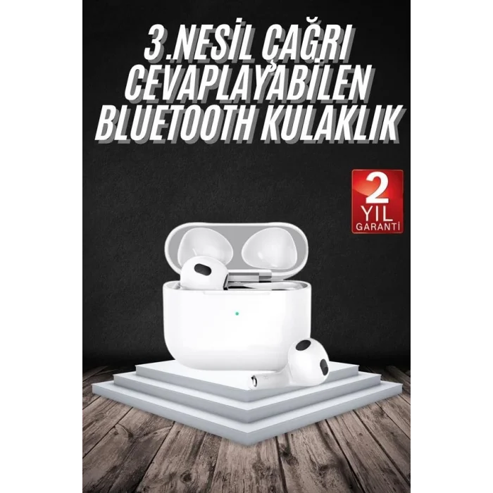 BUĞZ Bluetooth Kulaklık 3. Nesil Ios Android Uyumlu Yeni Nesil Wireless Charge