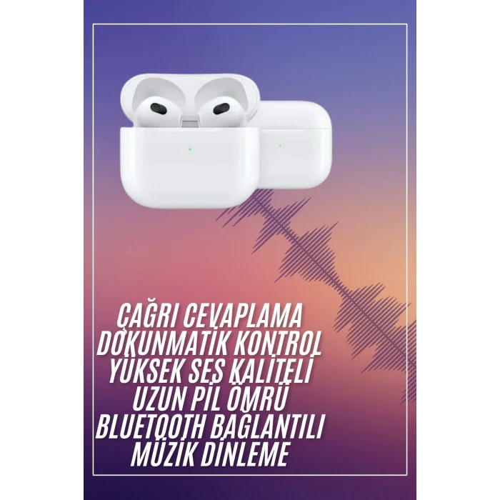 BUĞZ Bluetooth Kulaklık 3. Nesil Ios Android Uyumlu Yeni Nesil Wireless Charge - BUĞZ
