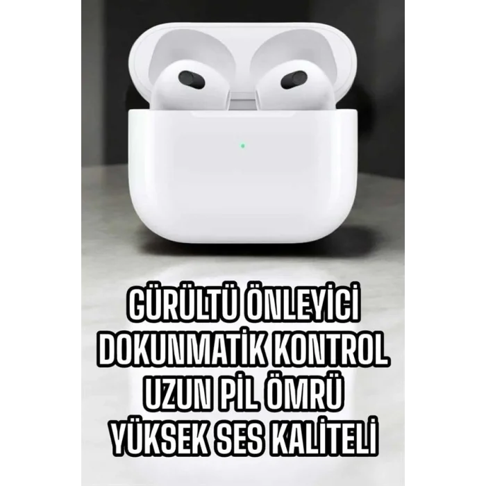 BUĞZ Bluetooth Kulaklık 3.Nesil Kablosuz Uzun Pil Ömrü Dokunmatik Kontrol - BUĞZ