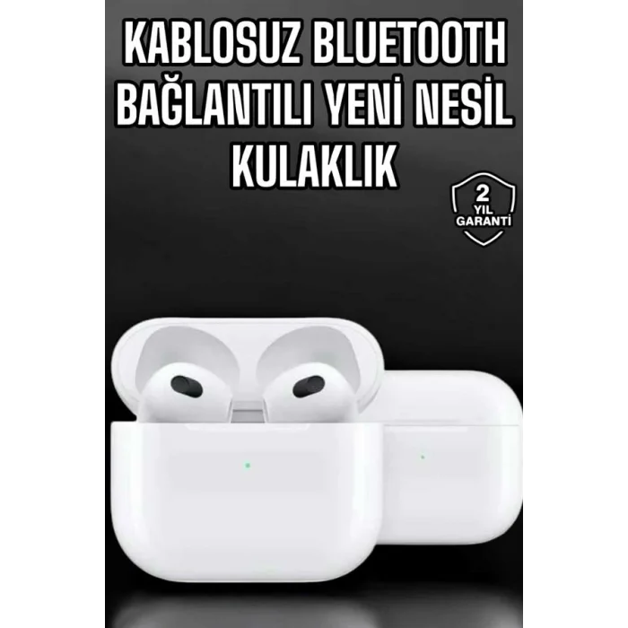 BUĞZ Bluetooth Kulaklık 3.Nesil Kablosuz Uzun Pil Ömrü Dokunmatik Kontrol Yeni Nesil