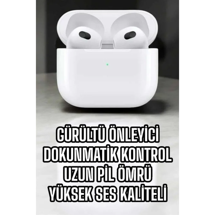 BUĞZ Bluetooth Kulaklık 3.Nesil Kablosuz Uzun Pil Ömrü Dokunmatik Kontrol Yeni Nesil