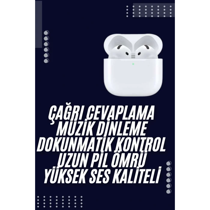 BUĞZ Bluetooth Kulaklık Beyaz Çağrı Cevaplama Dokunmatik Kontrol Kablosuz - BUĞZ