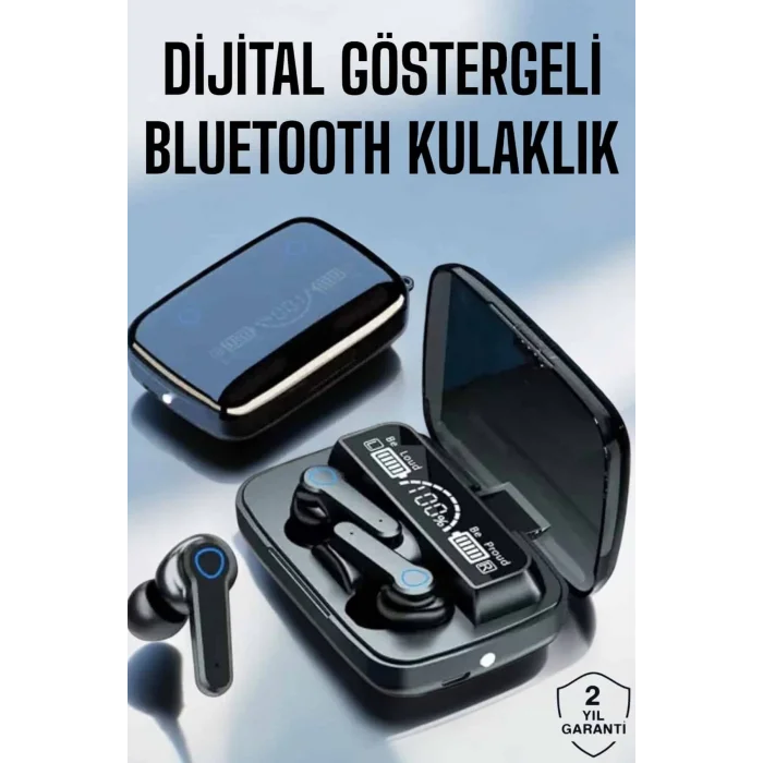 Bluetooth Kulaklık Dijital Göstergeli Kablosuz Uzun Pil Ömrü