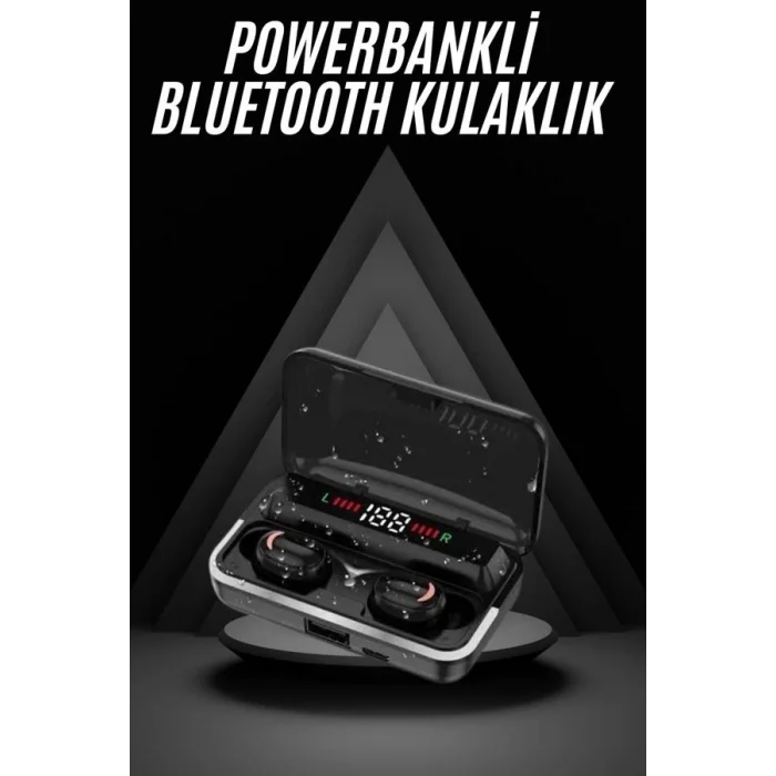  Bluetooth Kulaklık Dijital Şarj Göstergeli Powerbankli Bass Özellikli Kablosuz Kulakiçi 5.1 Mikrofonlu