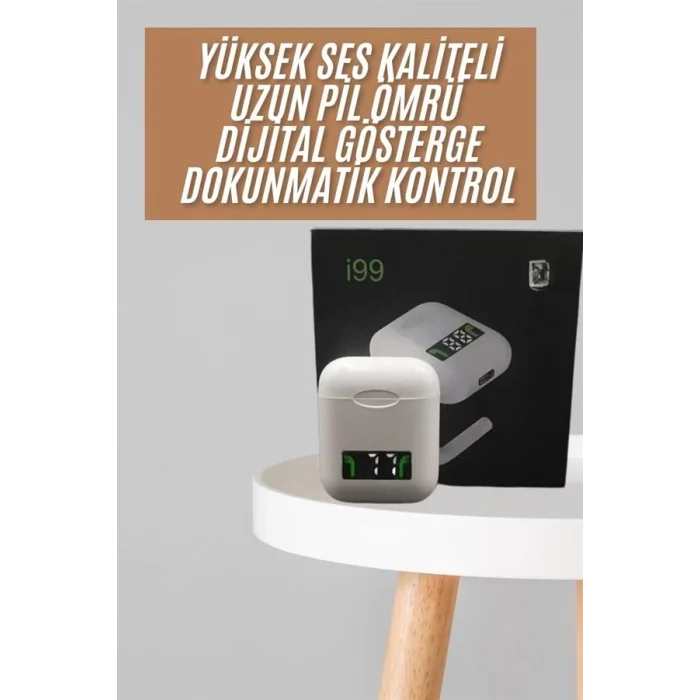  Bluetooth Kulaklık Dokunmatik Kontrol Uzun Pil Ömrü Dijital Göstergeli