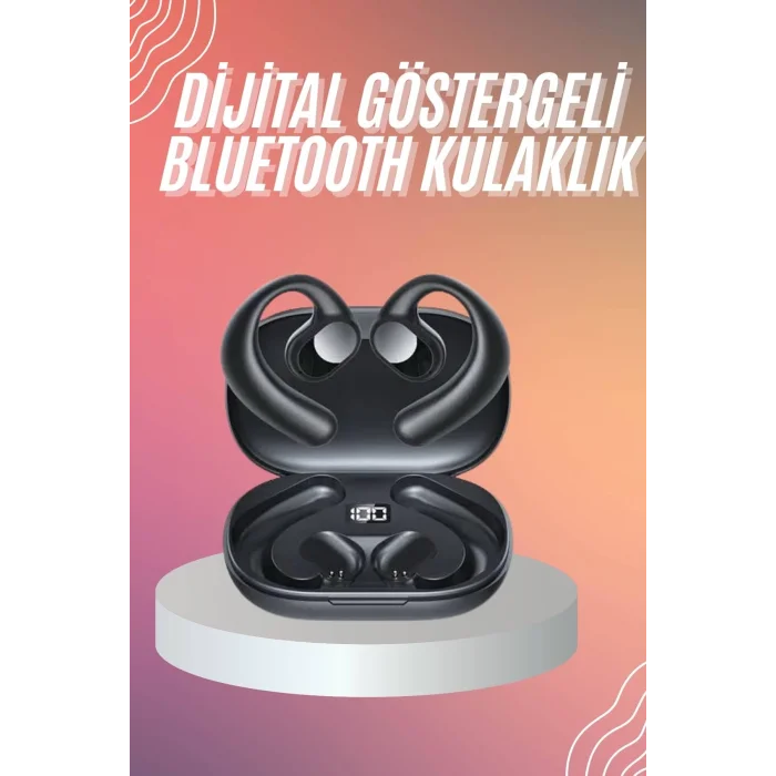  Bluetooth Kulaklık Küpeli Uzun Pil Ömrü Yüksek Ses Kaliteli Dijital Göstergeli