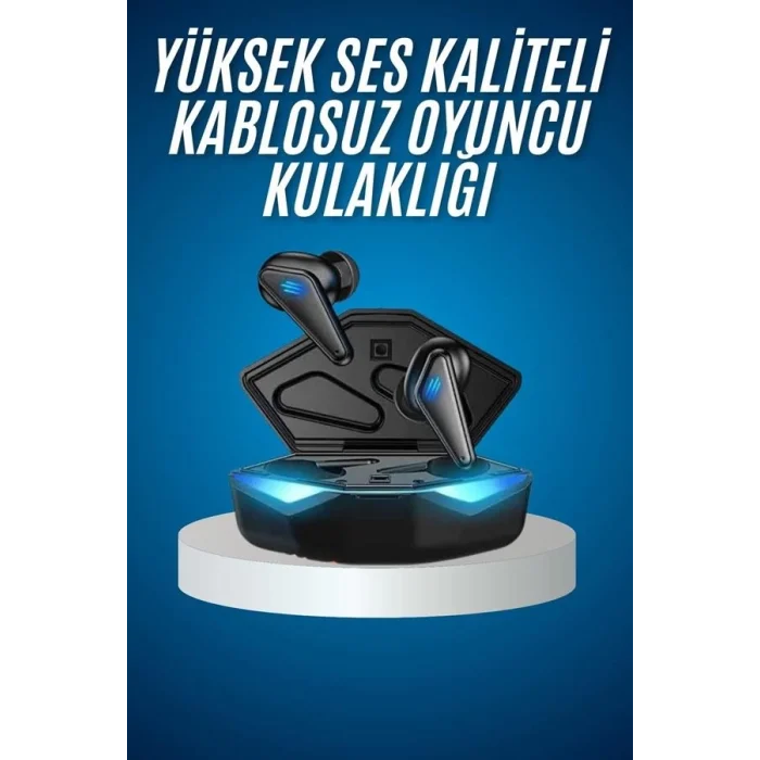  Bluetooth Kulaklık Oyuncu Kulaklığı RGB Işıklı Oyunlarda Düşük Gecikme