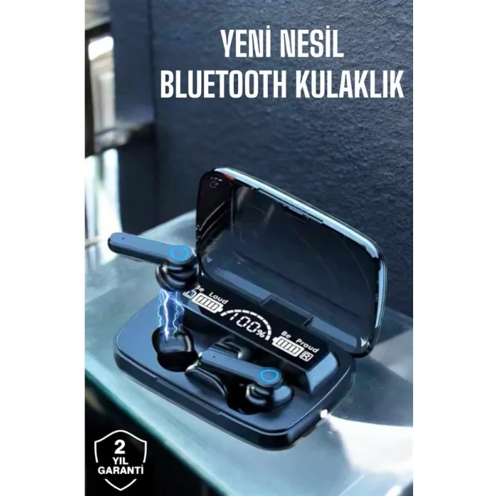 BUĞZ Bluetooth Kulaklık Powerbankli Dijital Göstergeli Dokunmatik Kontrol - BUĞZ