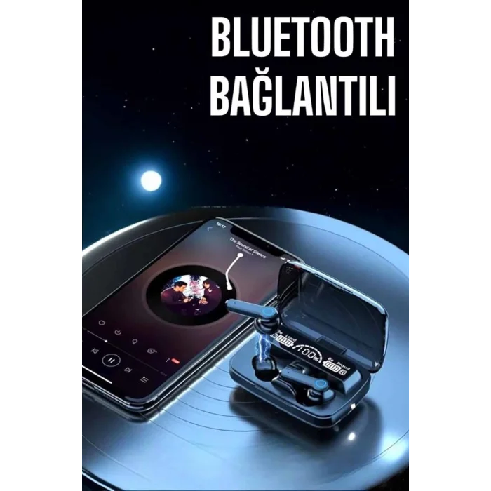 BUĞZ Bluetooth Kulaklık Powerbankli Dijital Göstergeli Dokunmatik Kontrol - BUĞZ