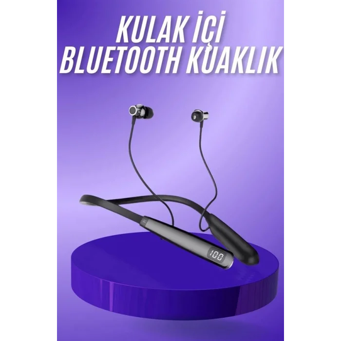 BUĞZ Bluetooth Kulaklık Şarj Göstergeli 100 Saat Şarj Kapasiteli Sporcu Kulaklık - BUĞZ