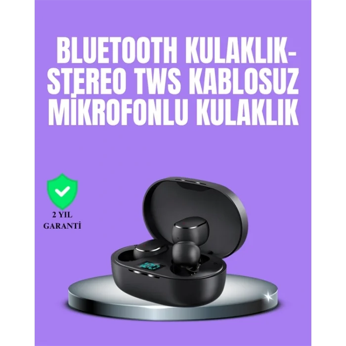  Bluetooth Kulaklık TWS Yüksek Ses Kaliteli Kesintisiz Dijital Göstergeli Kulaklık