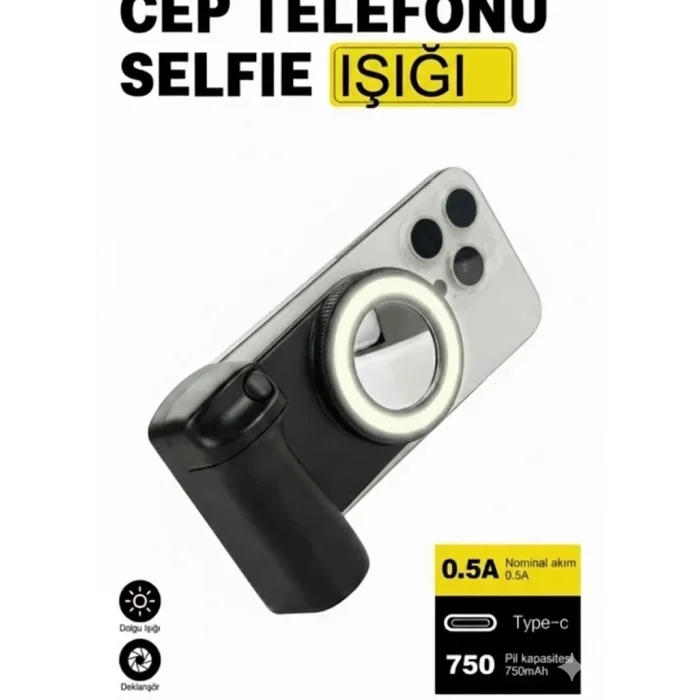 BUĞZ Bluetooth Manyetik Telefon Yapıştırma Kavrama Halka Dolgu Işığı İle Magsafe Selfie Klips