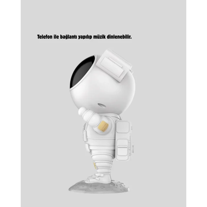 BUĞZ Bluetooth Müzikli Astronot Projeksiyon Lambası Yıldız ve Ay Efektli