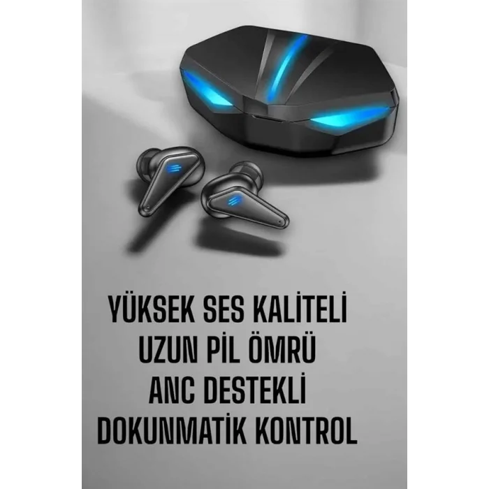 BUĞZ Bluetooth Oyuncu Kulaklığı Led Işıklı Kablosuz ANC Özelliği