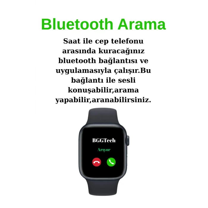 BUĞZ Bluetooth Özellikli Akıllı Saat - Nabız, Uyku Takibi, GPS ve Suya Dayanıklı Spor Modeli