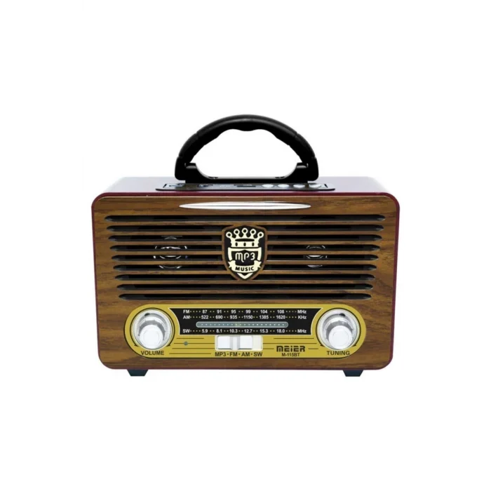 BUĞZ Bluetooth özellikli bej renkli USB ve SD kart destekli şarjlı nostaljik radyo - Elektronik