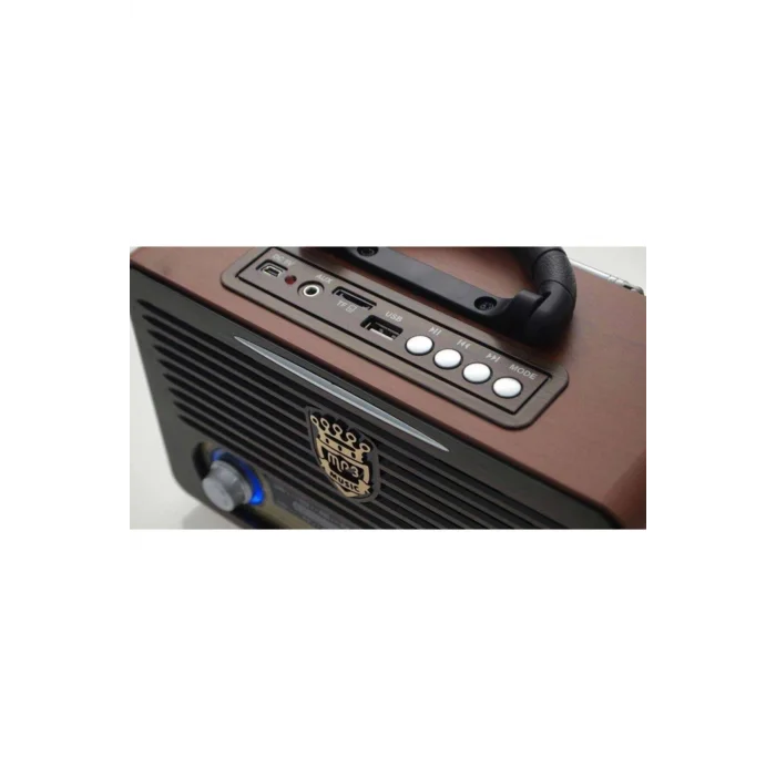 BUĞZ Bluetooth özellikli bej renkli USB ve SD kart destekli şarjlı nostaljik radyo - Elektronik
