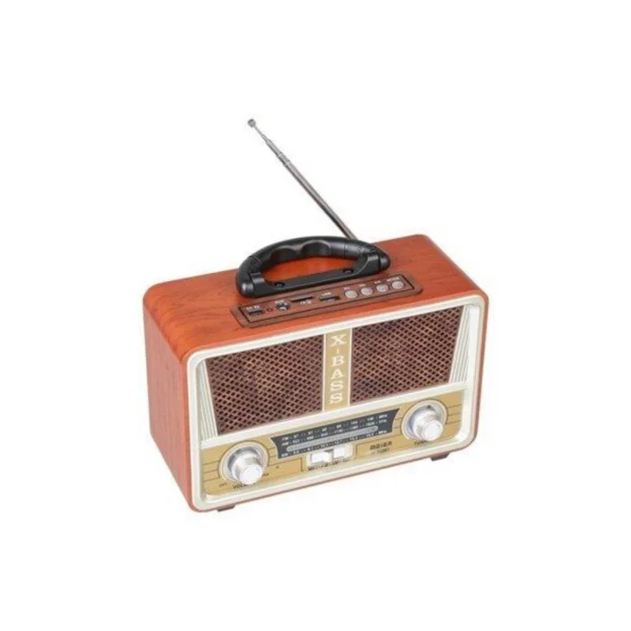 BUĞZ Bluetooth özellikli beyaz nostaljik ahşap radyo FM SD AUX USB girişli 2 yıl garantili