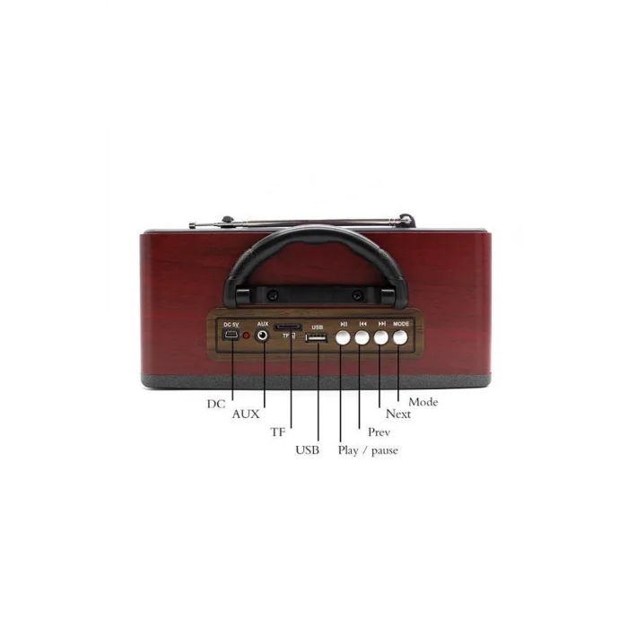 BUĞZ Bluetooth özellikli beyaz nostaljik ahşap radyo FM SD AUX USB girişli 2 yıl garantili