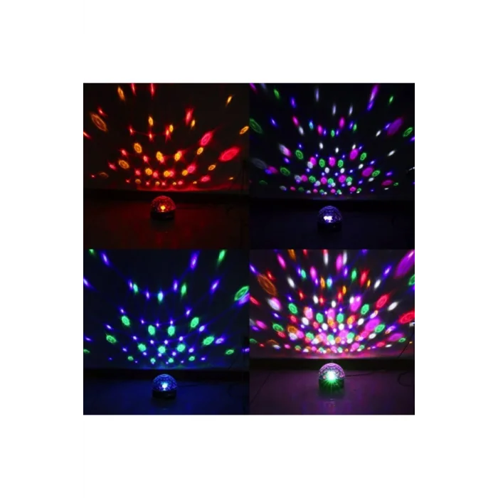 BUĞZ Bluetooth özellikli beyaz renkli ışıklı lazer led küre disko topu parti aydınlatması