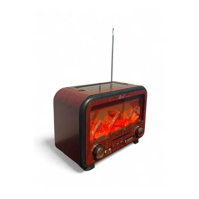 BUĞZ Bluetooth özellikli bordo şömine görünümlü nostaljik radyo, 2 yıl garantili - Elektronik