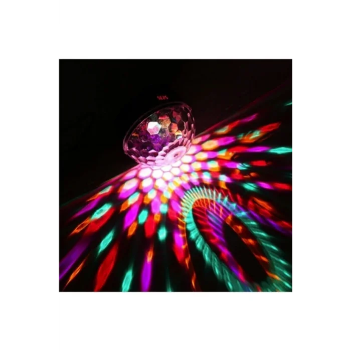 BUĞZ Bluetooth özellikli gri küre disko topu müzik çalar ve sese duyarlı renkli lazer ışık