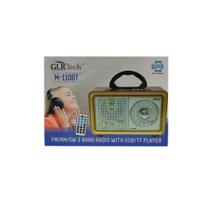 BUĞZ Bluetooth özellikli kahverengi nostaljik radyo USB SD kart girişli 2 yıl garantili